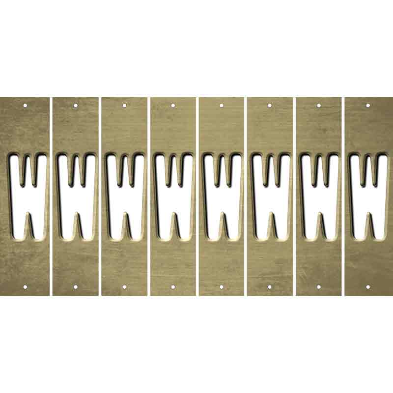 Gold Oil Rubbed Cut Fun Strips (Set of 8) X