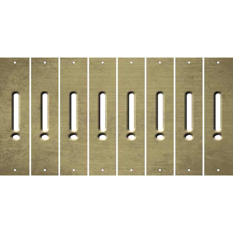 Gold Oil Rubbed Cut Fun Strips (Set of 8) &