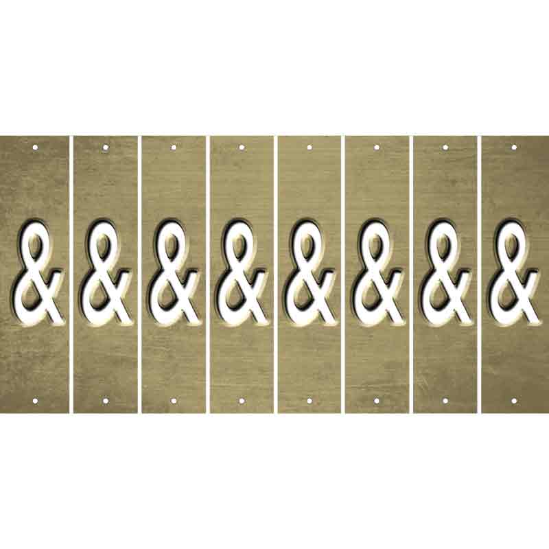 Gold Oil Rubbed Cut Fun Strips (Set of 8) HEART