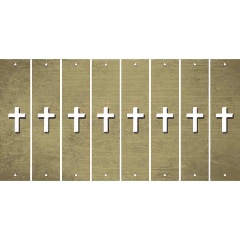 Gold Oil Rubbed Cut Fun Strips (Set of 8) CROSS