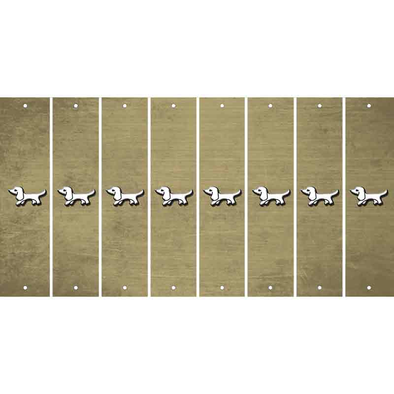 Gold Oil Rubbed Cut Fun Strips (Set of 8) DOG