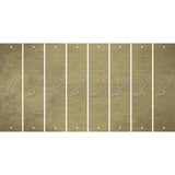 Gold Oil Rubbed Cut Fun Strips (Set of 8)