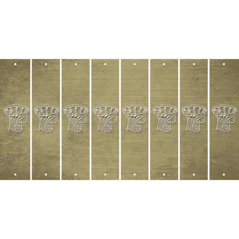 Gold Oil Rubbed Cut Fun Strips (Set of 8) BAT