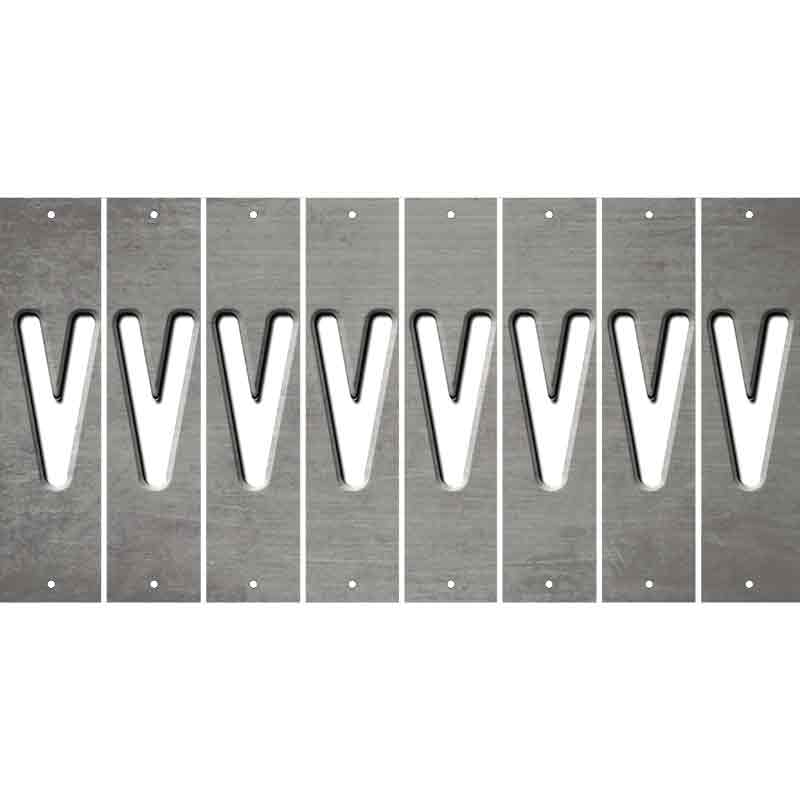 Gray Oil Rubbed Cut Fun Strips (Set of 8) W