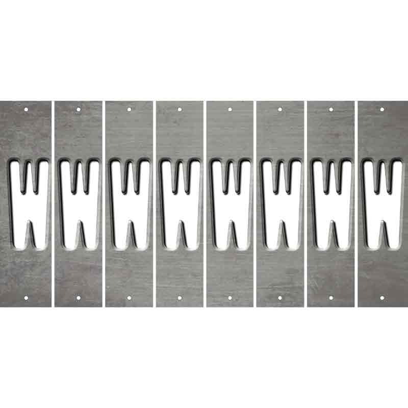 Gray Oil Rubbed Cut Fun Strips (Set of 8)