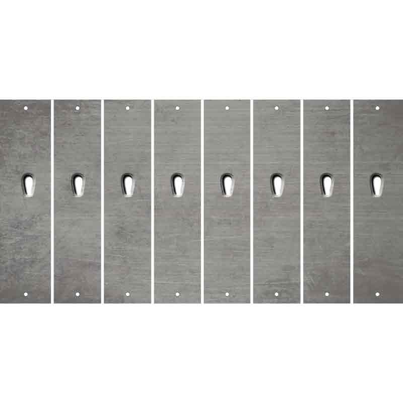 Gray Oil Rubbed Cut Fun Strips (Set of 8) $