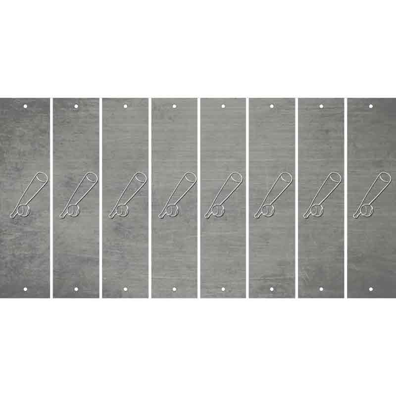 Gray Oil Rubbed Cut Fun Strips (Set of 8)