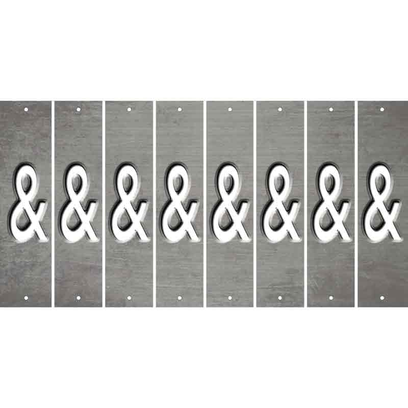 Gray Oil Rubbed Cut Fun Strips (Set of 8) HEART