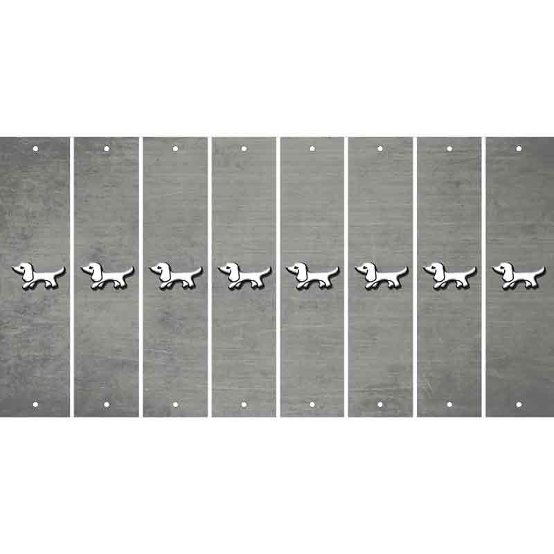 Gray Oil Rubbed Cut Fun Strips (Set of 8) DOG