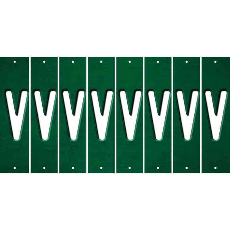 Green Oil Rubbed Cut Fun Strips (Set of 8) W