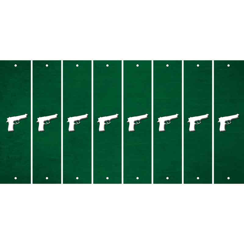 Green Oil Rubbed Cut Fun Strips (Set of 8) HANDGUN