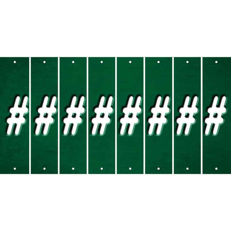 Green Oil Rubbed Cut Fun Strips (Set of 8) @
