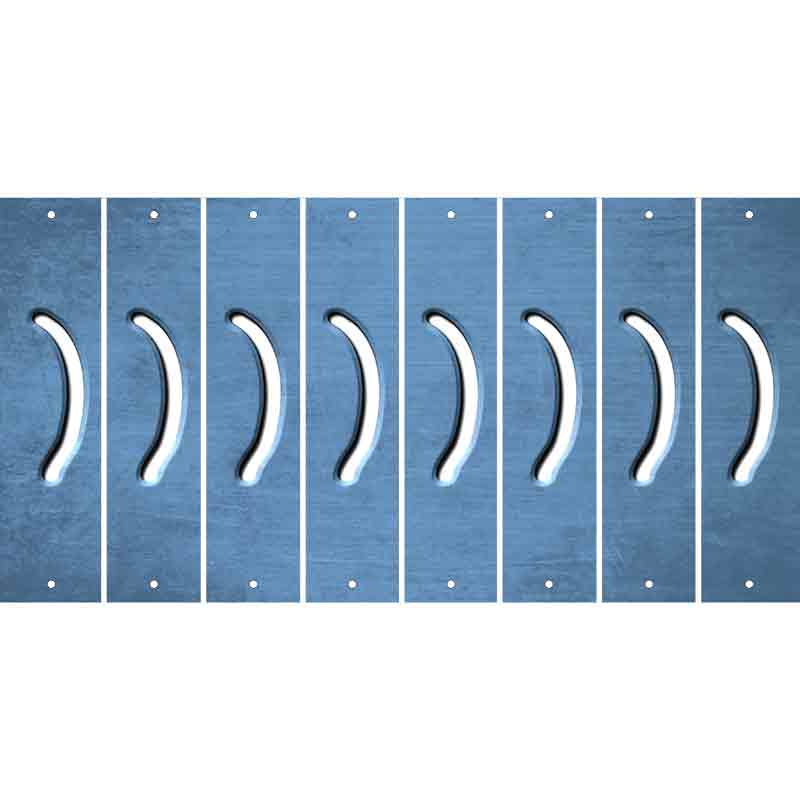 Light Blue Oil Rubbed Cut Fun Strips (Set of 8) 2ND AMENDMENT