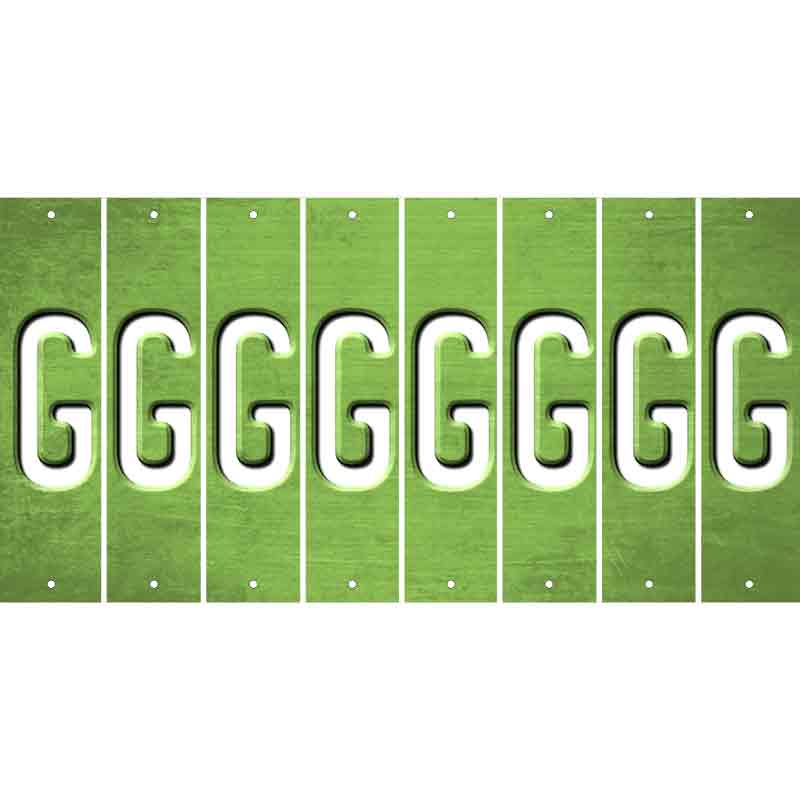 Lime Green Oil Rubbed Cut Fun Strips (Set of 8) H