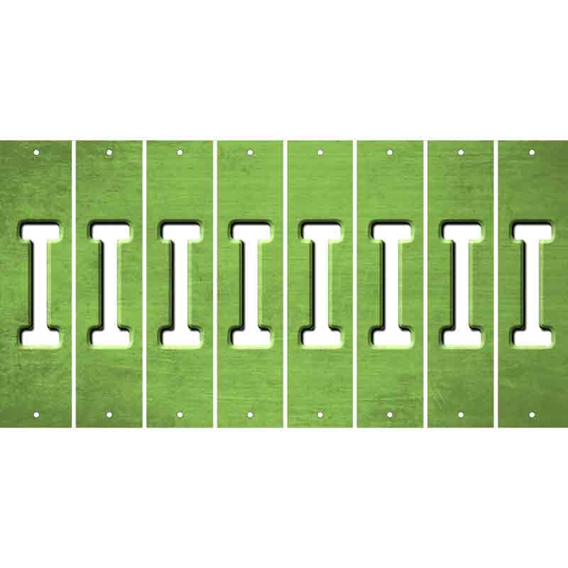 Lime Green Oil Rubbed Cut Fun Strips (Set of 8) J