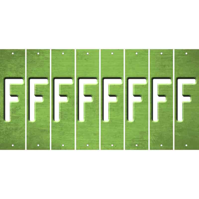 Lime Green Oil Rubbed Cut Fun Strips (Set of 8) G