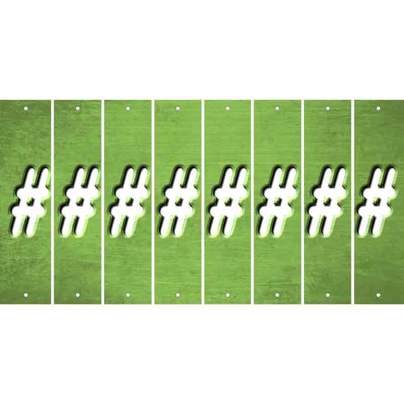 Lime Green Oil Rubbed Cut Fun Strips (Set of 8) @
