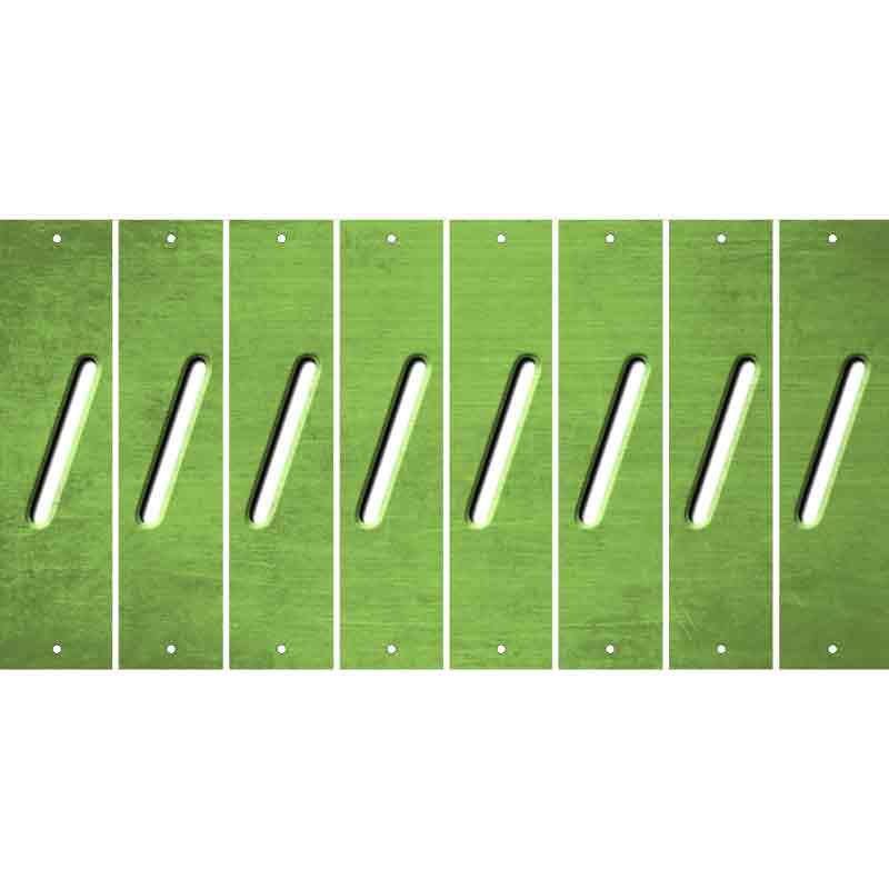 Lime Green Oil Rubbed Cut Fun Strips (Set of 8)