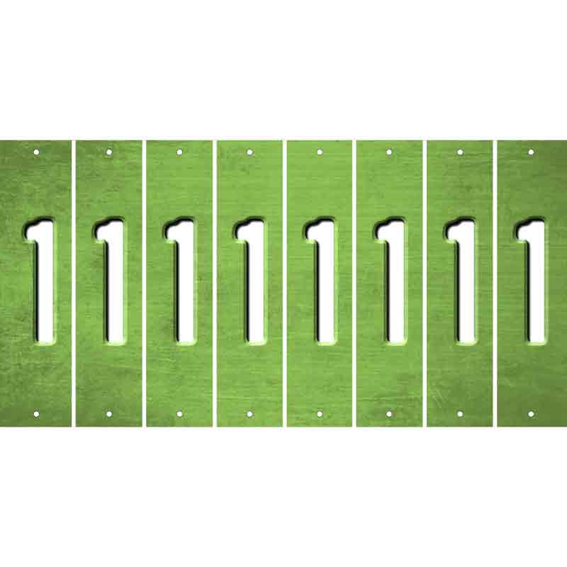 Lime Green Oil Rubbed Cut Fun Strips (Set of 8) 2
