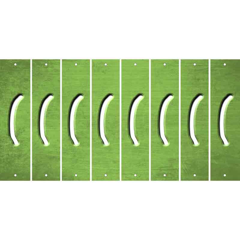 Lime Green Oil Rubbed Cut Fun Strips (Set of 8)