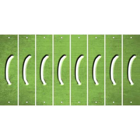 Lime Green Oil Rubbed Cut Fun Strips (Set of 8)