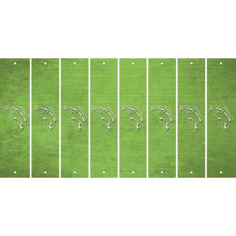 Lime Green Oil Rubbed Cut Fun Strips (Set of 8) FISH