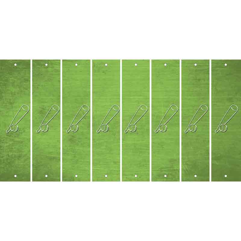Lime Green Oil Rubbed Cut Fun Strips (Set of 8) BASKETBALL