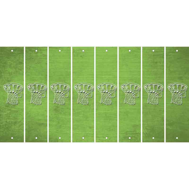 Lime Green Oil Rubbed Cut Fun Strips (Set of 8) BAT