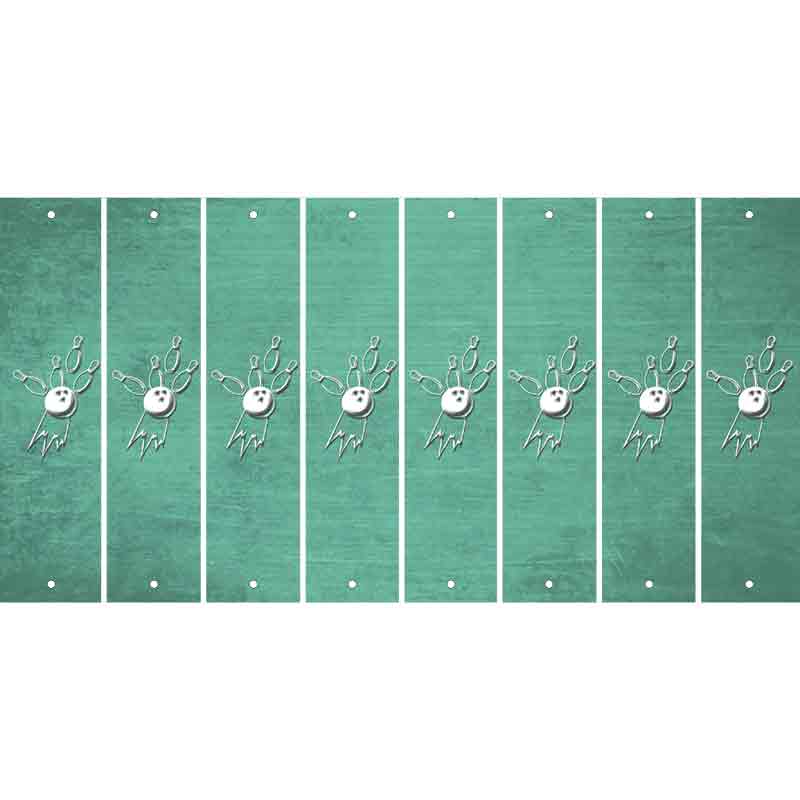 Mint Oil Rubbed Cut Fun Strips (Set of 8) BOWLING