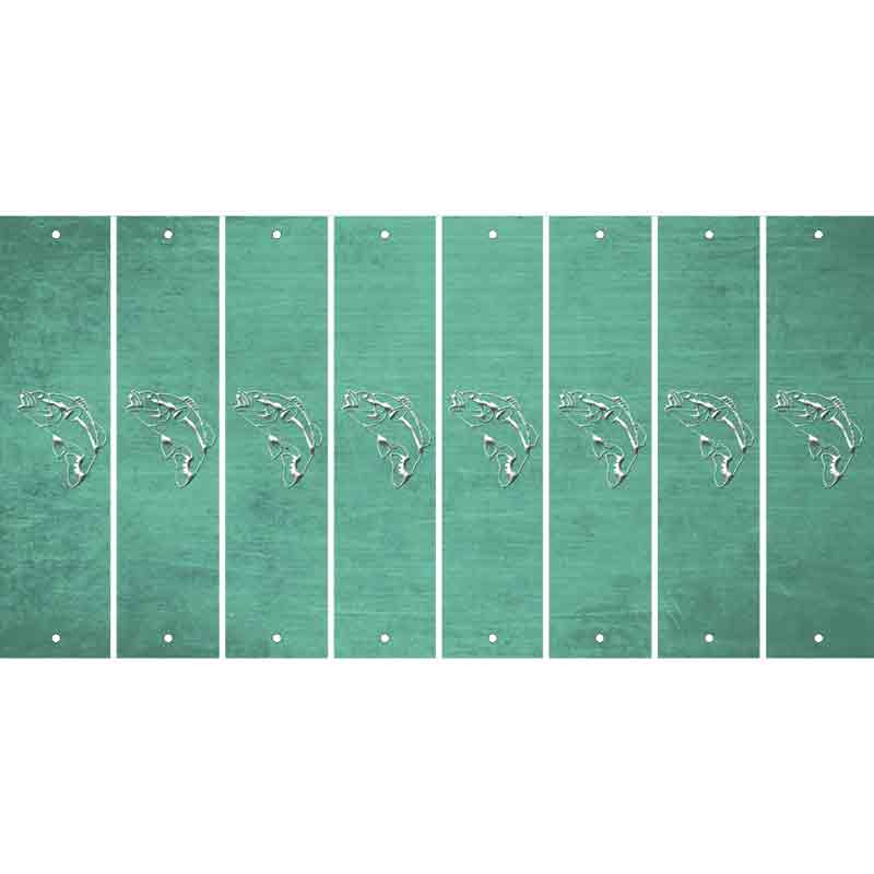 Mint Oil Rubbed Cut Fun Strips (Set of 8) FISH
