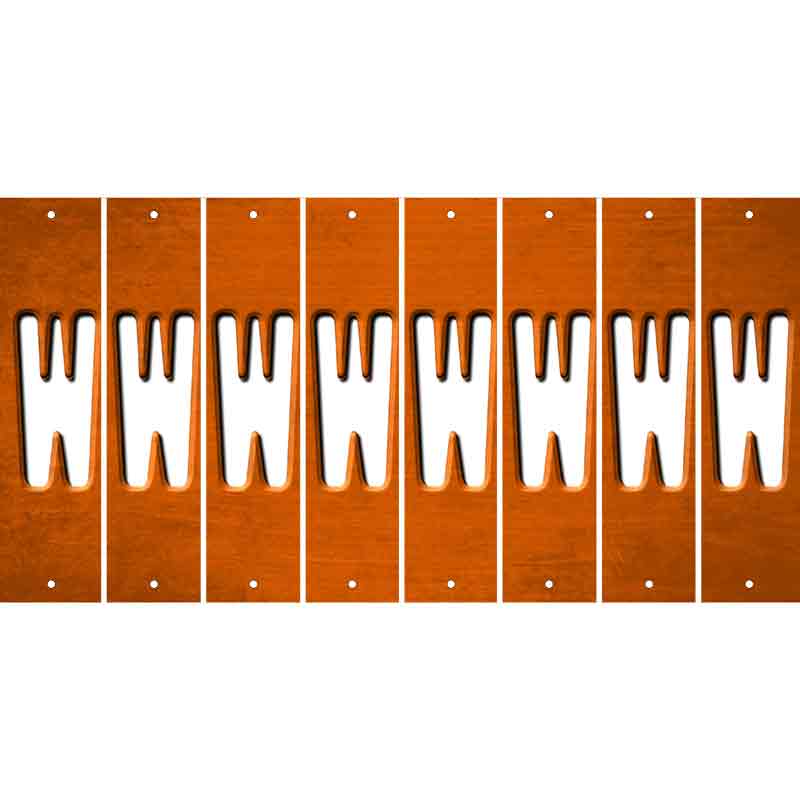 Orange Oil Rubbed Cut Fun Strips (Set of 8) X