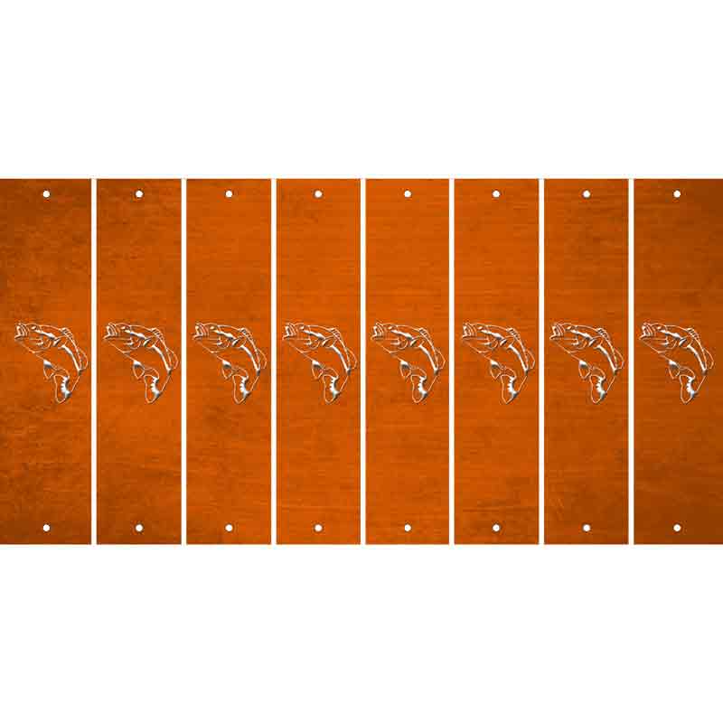 Orange Oil Rubbed Cut Fun Strips (Set of 8) FISH