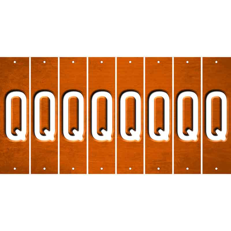 Orange Oil Rubbed Cut Fun Strips (Set of 8) R