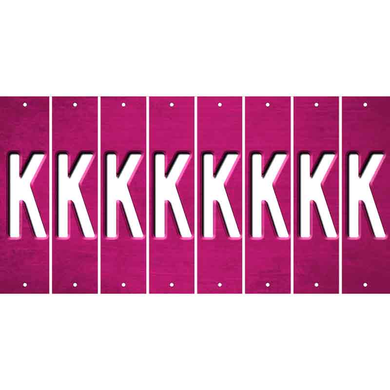 Pink Oil Rubbed Cut Fun Strips (Set of 8) L
