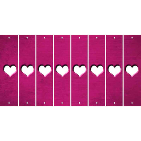 Pink Oil Rubbed Cut Fun Strips (Set of 8)