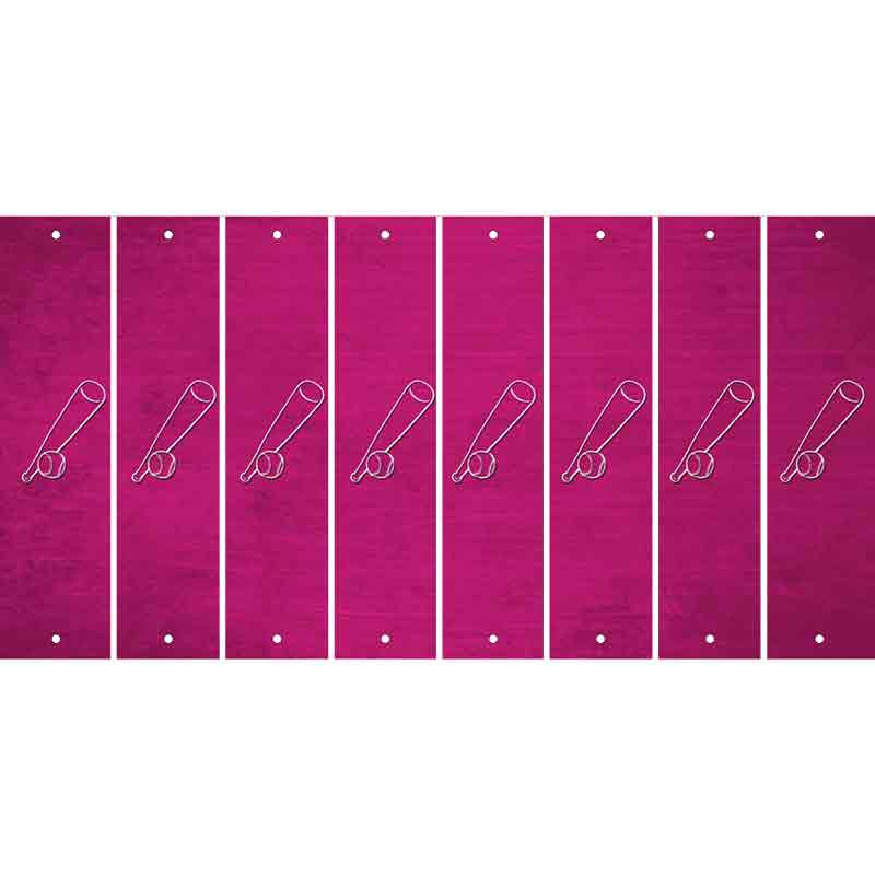 Pink Oil Rubbed Cut Fun Strips (Set of 8)