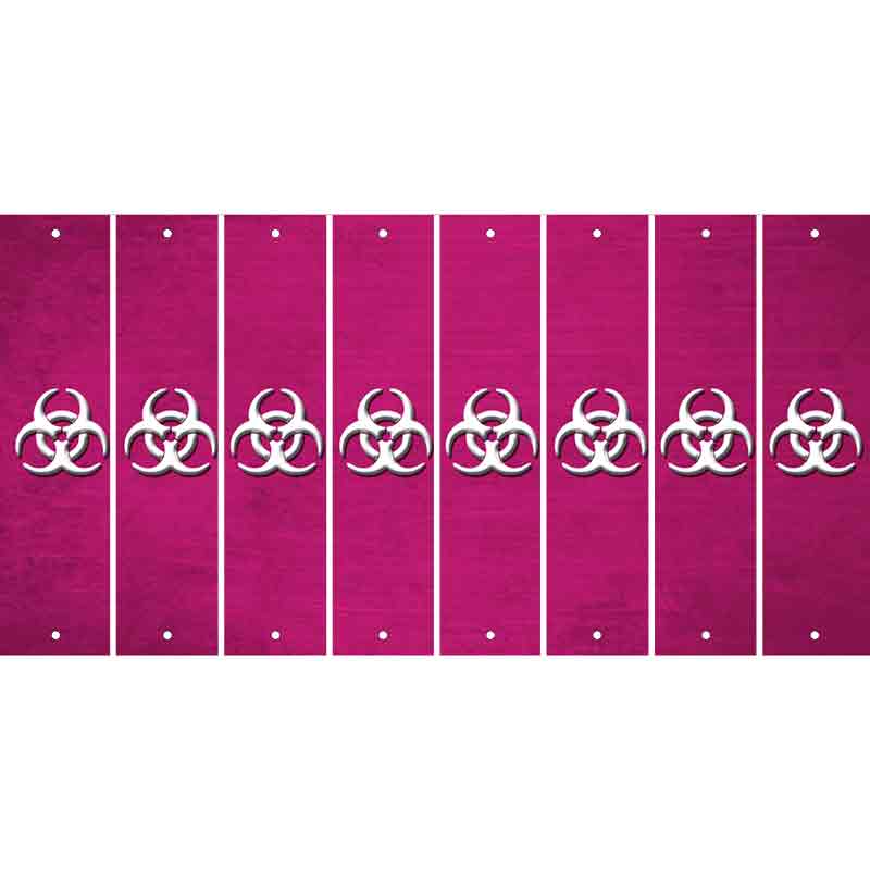 Pink Oil Rubbed Cut Fun Strips (Set of 8) BIO-HAZARD