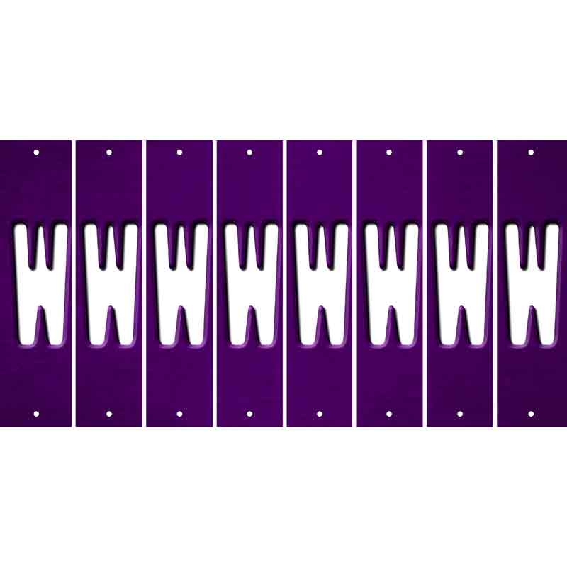 Purple Oil Rubbed Cut Fun Strips (Set of 8)