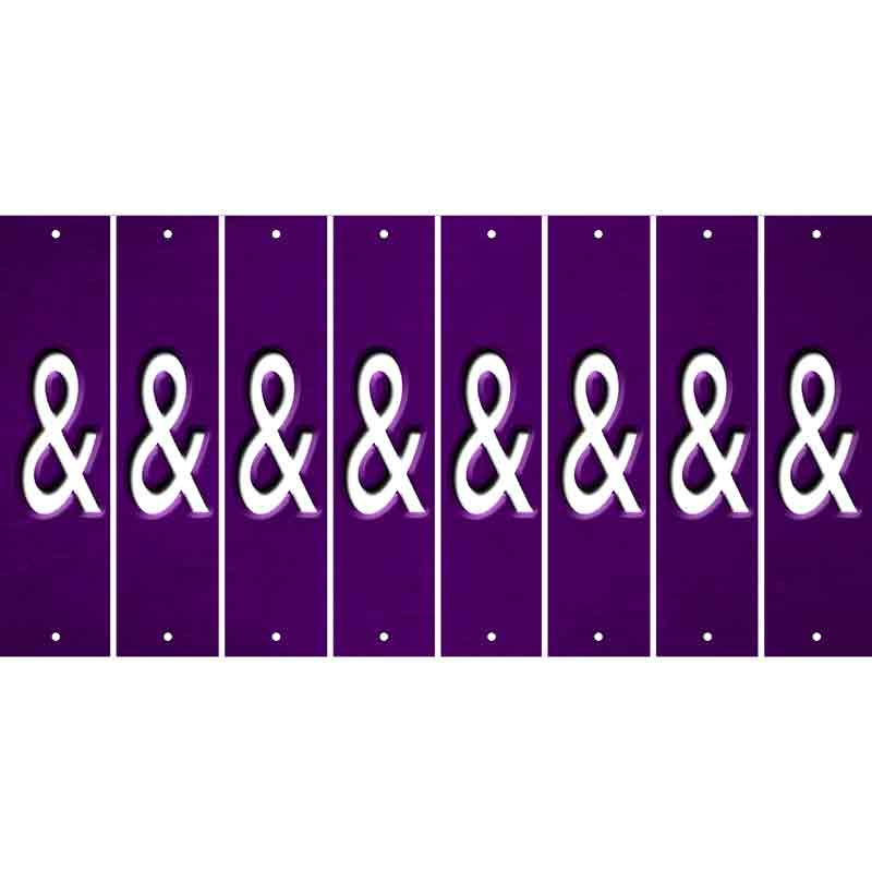 Purple Oil Rubbed Cut Fun Strips (Set of 8) HEART