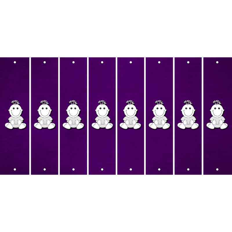 Purple Oil Rubbed Cut Fun Strips (Set of 8)