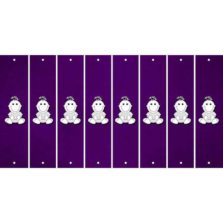 Purple Oil Rubbed Cut Fun Strips (Set of 8)