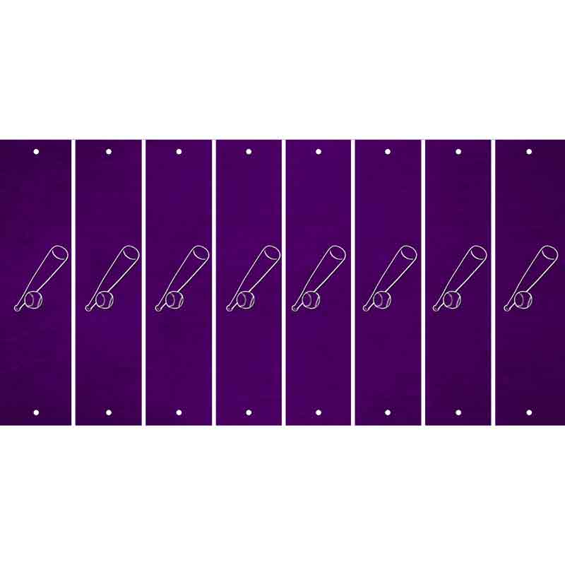 Purple Oil Rubbed Cut Fun Strips (Set of 8)