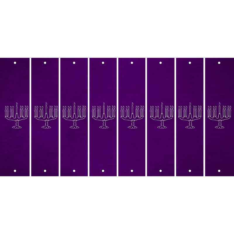 Purple Oil Rubbed Cut Fun Strips (Set of 8)