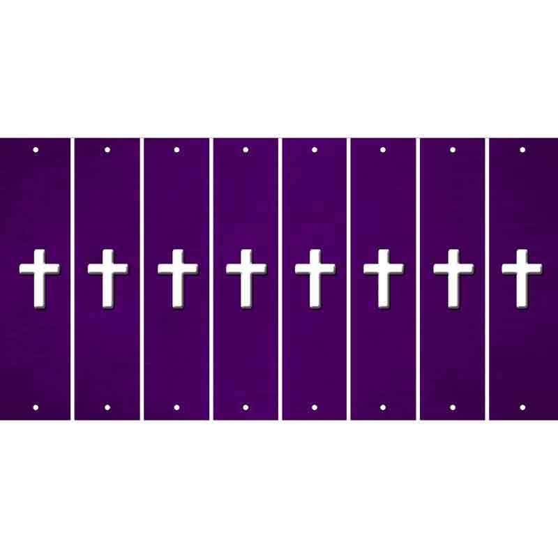Purple Oil Rubbed Cut Fun Strips (Set of 8) CROSS