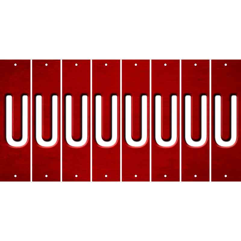 Red Oil Rubbed Cut Fun Strips (Set of 8) V