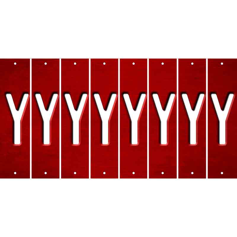 Red Oil Rubbed Cut Fun Strips (Set of 8) Z