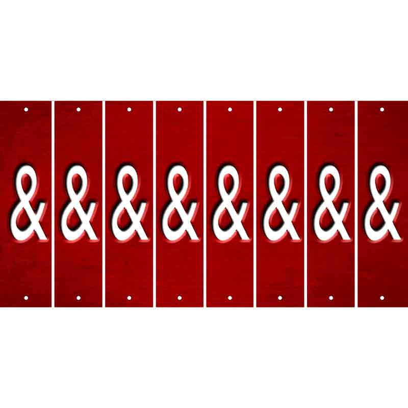 Red Oil Rubbed Cut Fun Strips (Set of 8) HEART