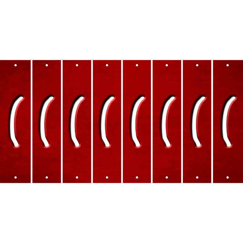 Red Oil Rubbed Cut Fun Strips (Set of 8) )