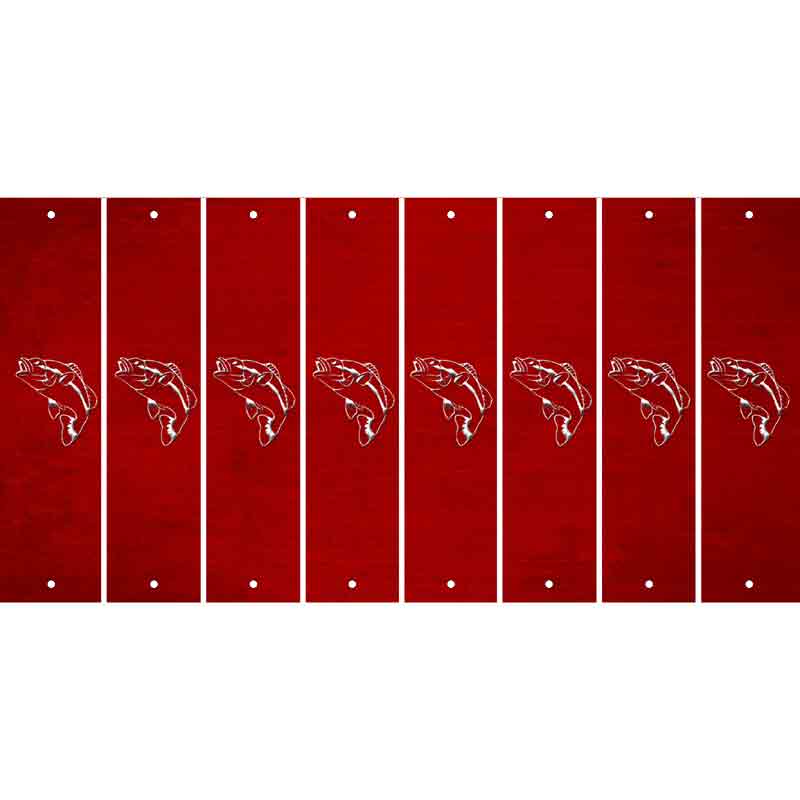 Red Oil Rubbed Cut Fun Strips (Set of 8)