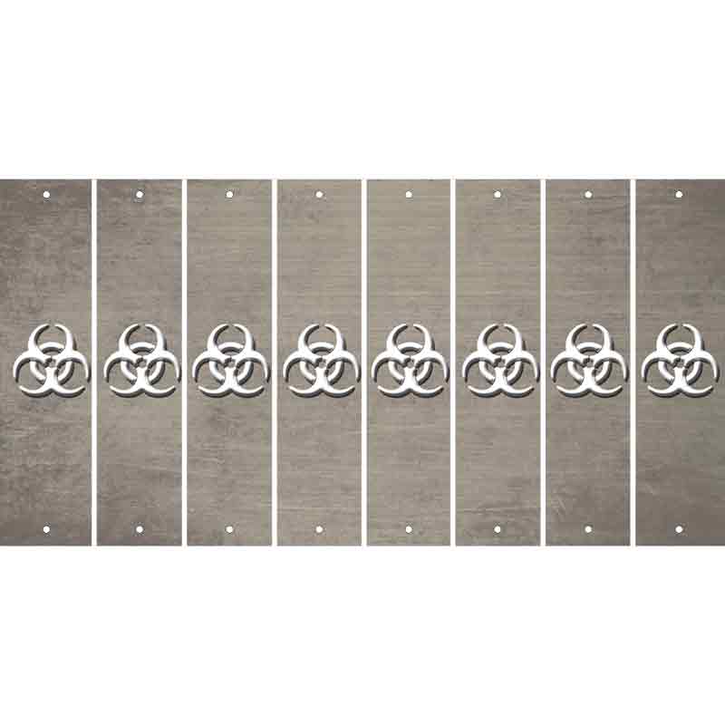 Tan Oil Rubbed Cut Fun Strips (Set of 8) BIO-HAZARD